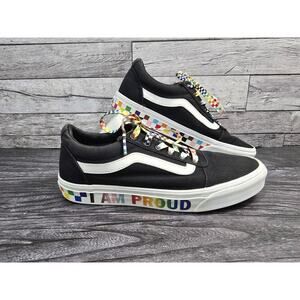 Vans World Pride "I Am Proud" Rainbow Sneakers Women's Size 9 – Excellent